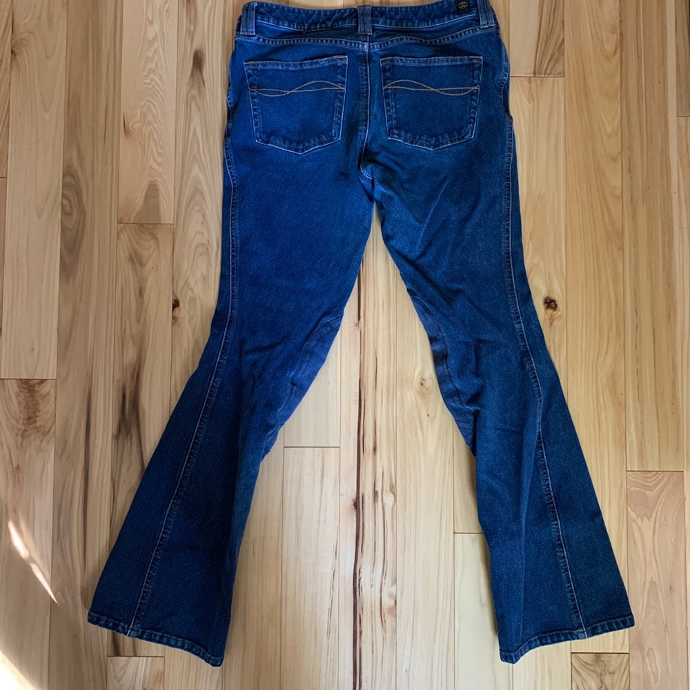 Ariat bootcut denim breeches knee patch